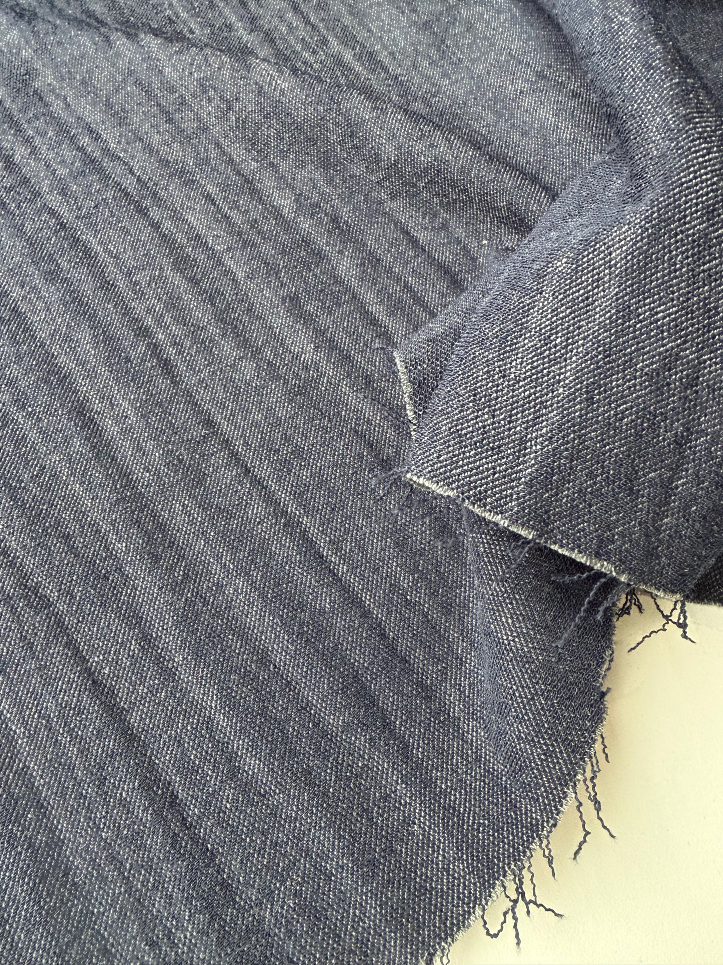 LORO 201 crinckled wool navy Loro Piana