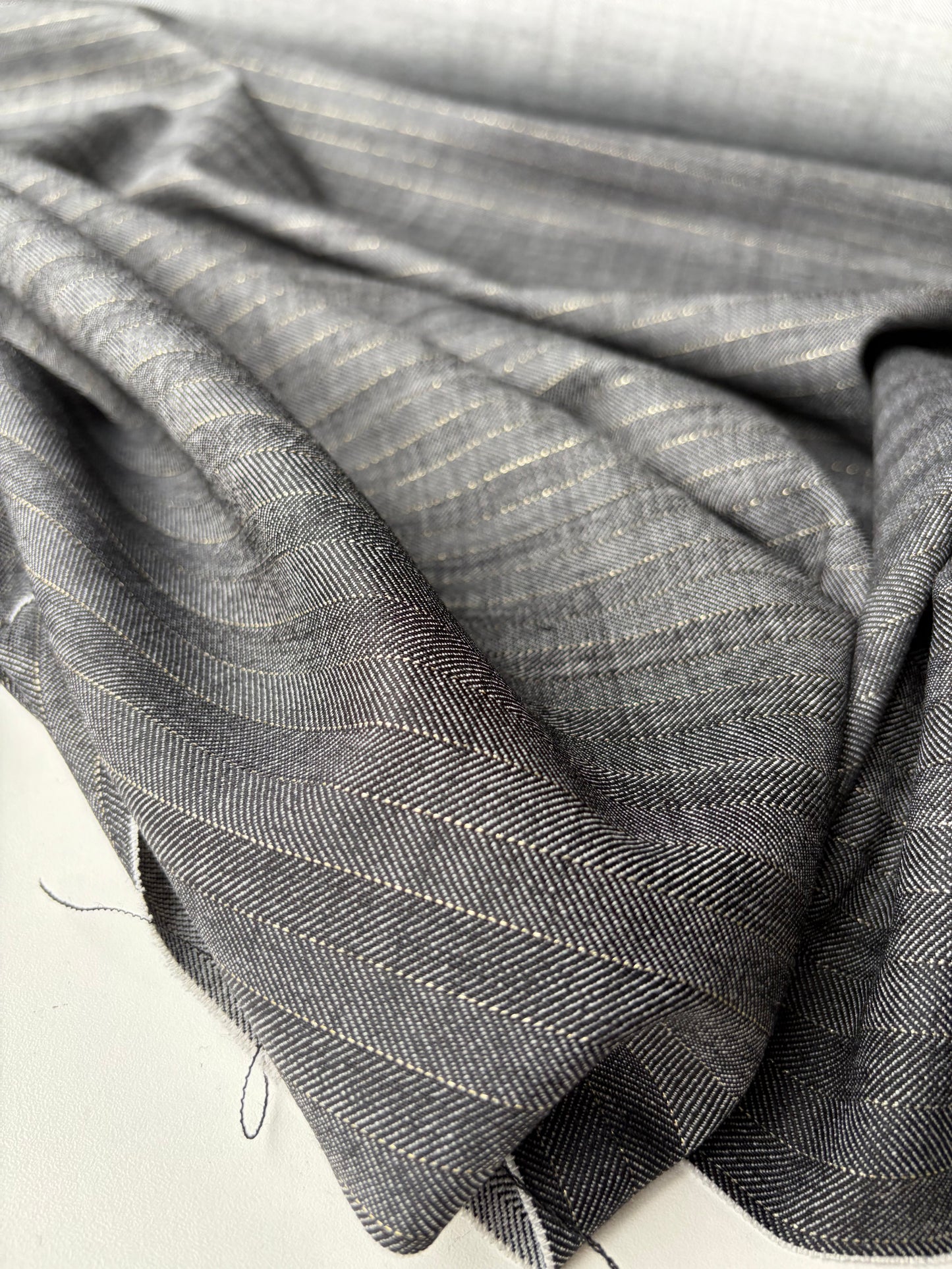 LORO 212 bi-stretch wool with stripes Loro Piana