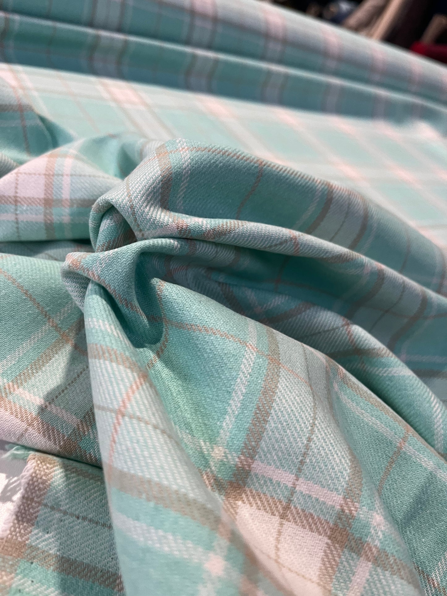 MICHA 017 cotton heavy check green