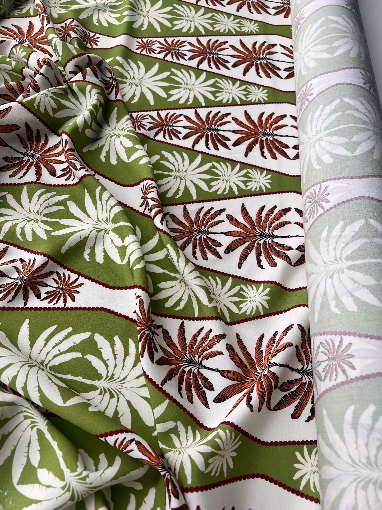 LULU 004 Palm Tree Patchwork Viscose Print
