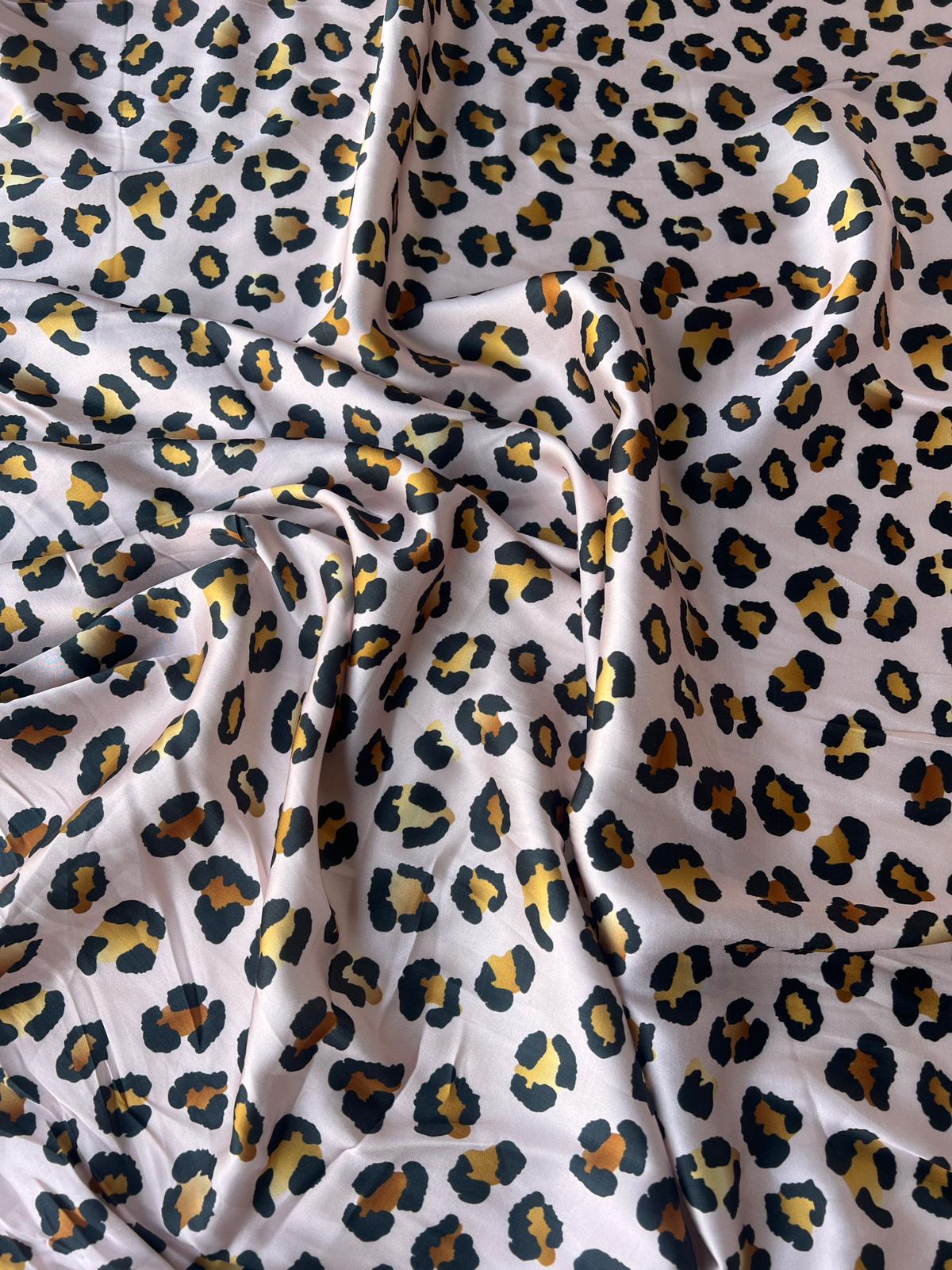LULU 024 Viscose Satin Leopard Print