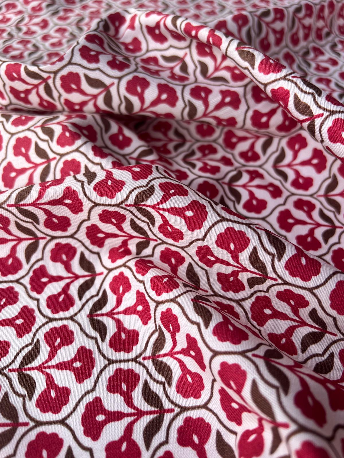 LULU 027 Cotton Stretch Poplin Medallion Print