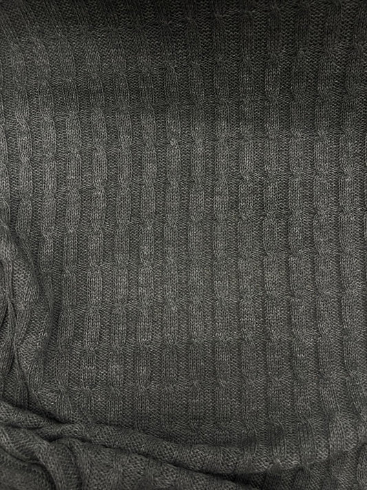 DARIA 045 charcoal knitted cable 100% wool
