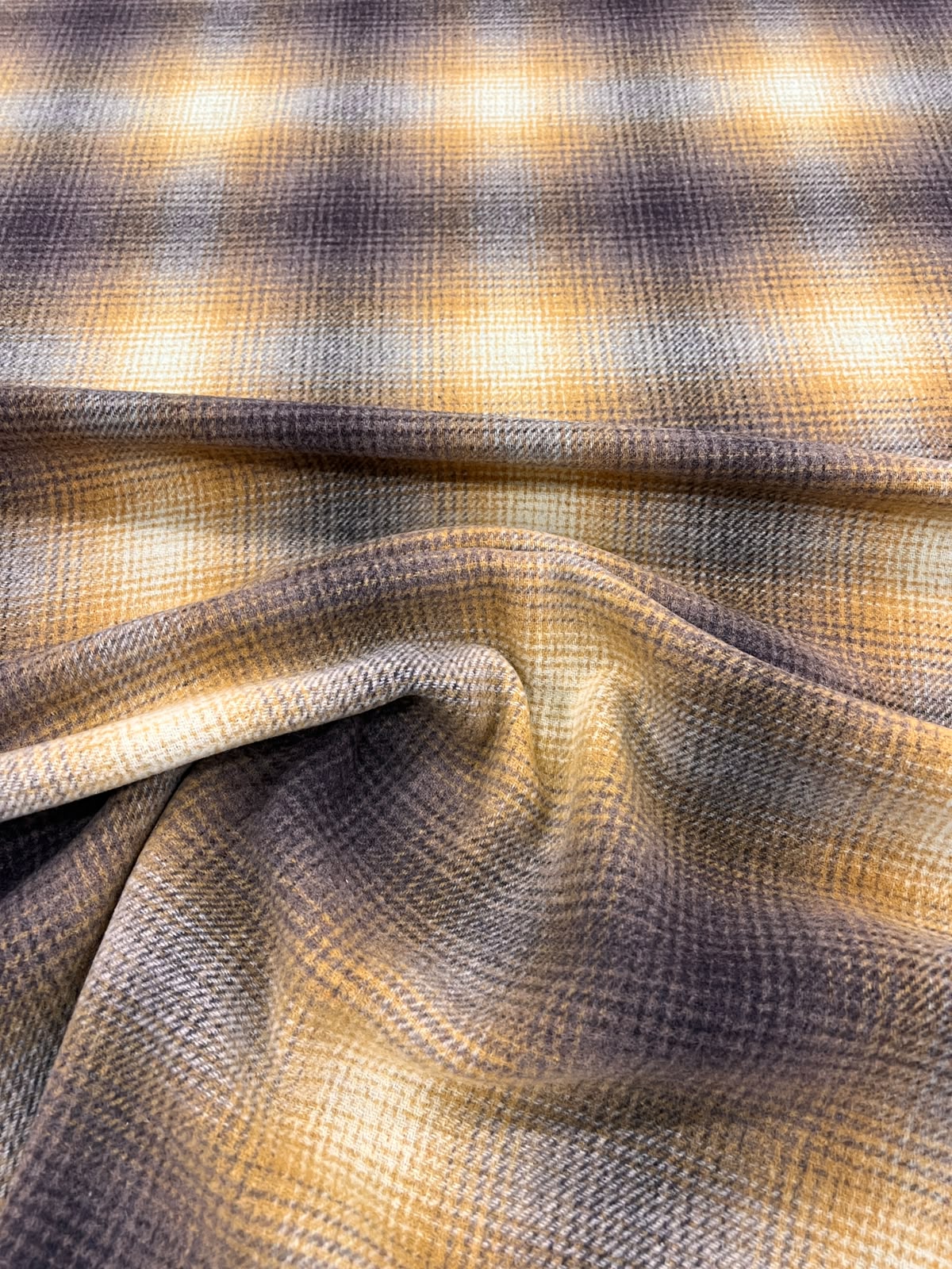 ZOE 007 heavy wool ombre check flannel