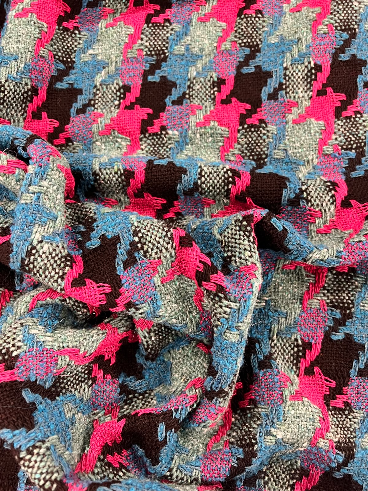 ZOE 024 multi color boucle houndstooth tweed