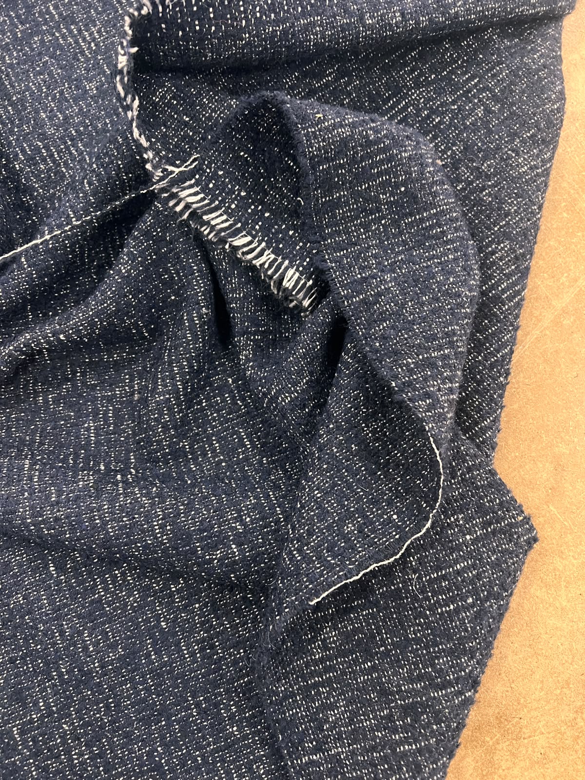 ZOE 050 indigo salt and pepper tweed wool blended