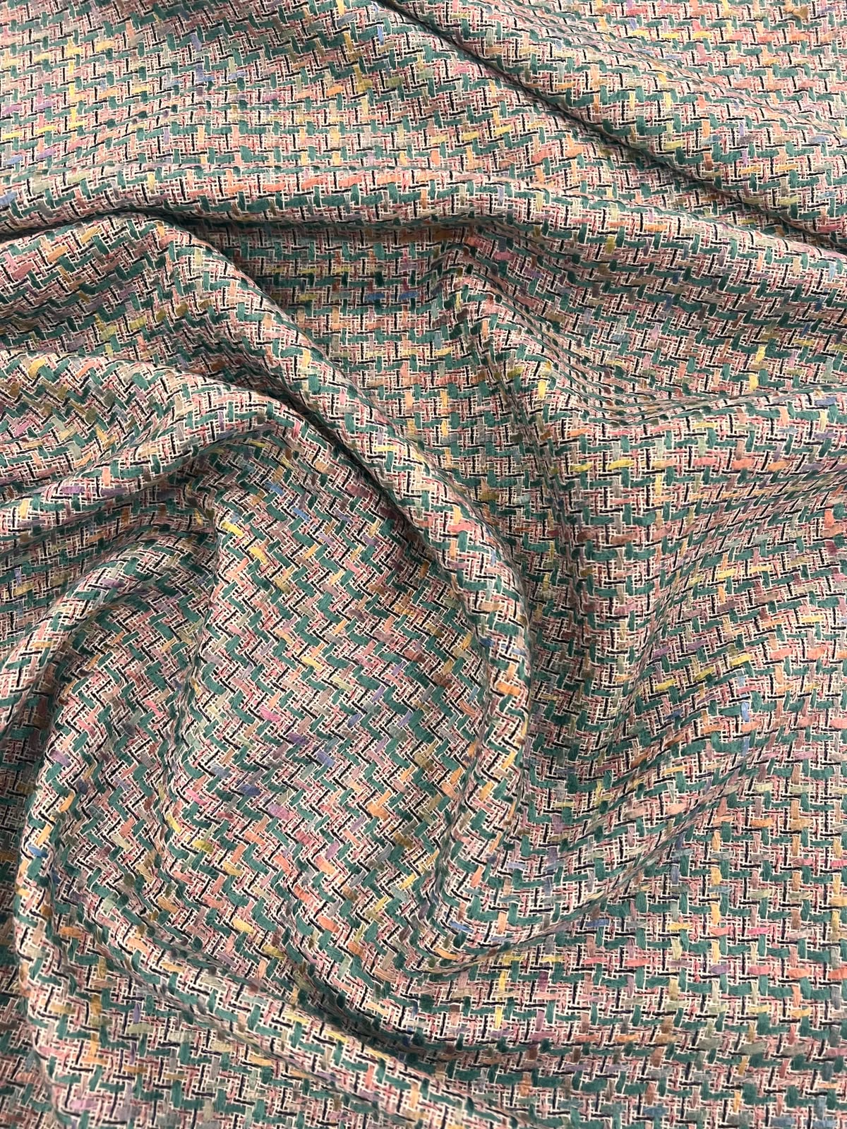 ZOE 057 multi-color bouclé tweed wool blended ch*nel style
