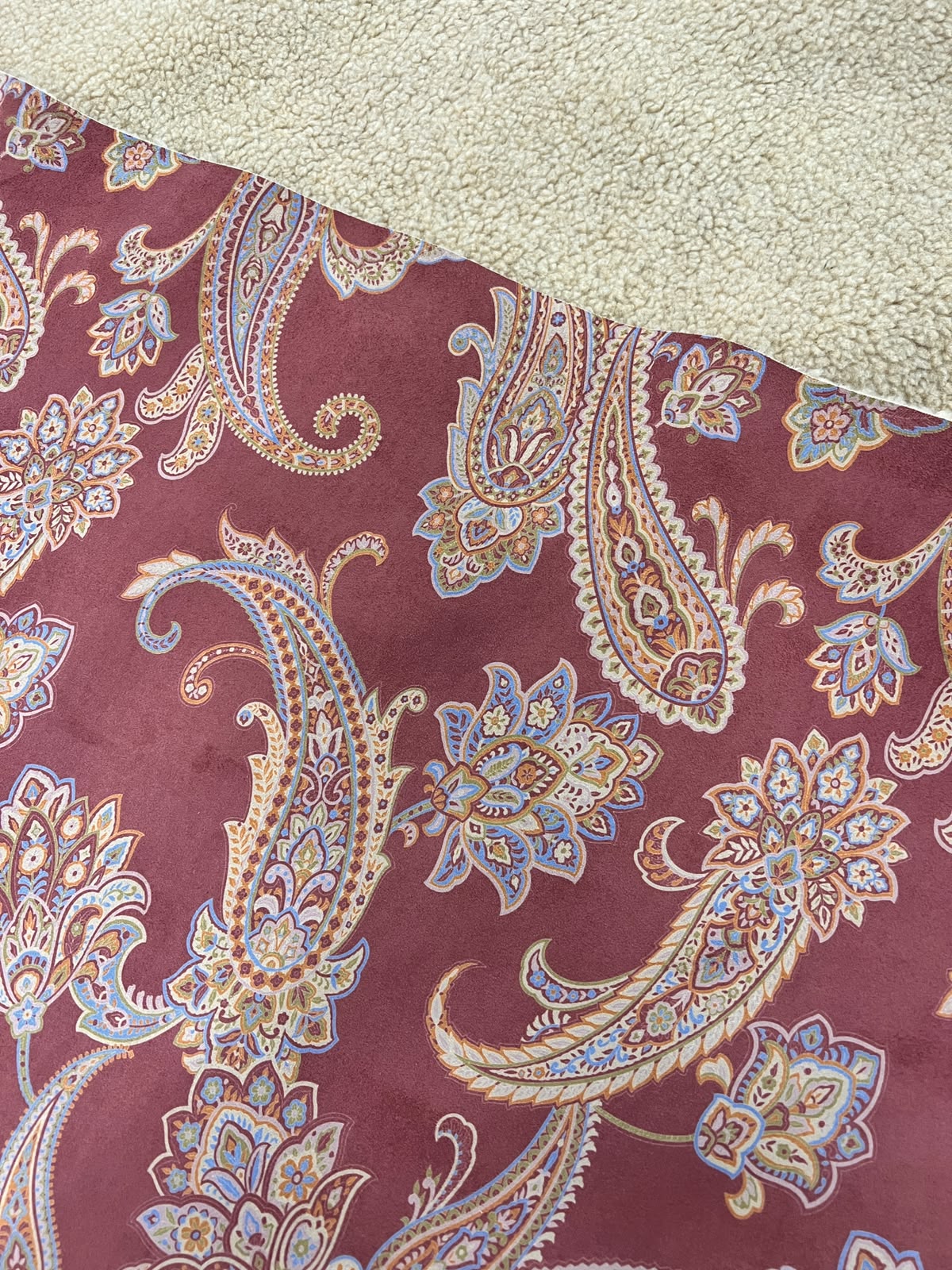 ZOE 058 double face paisley printed bambi beige