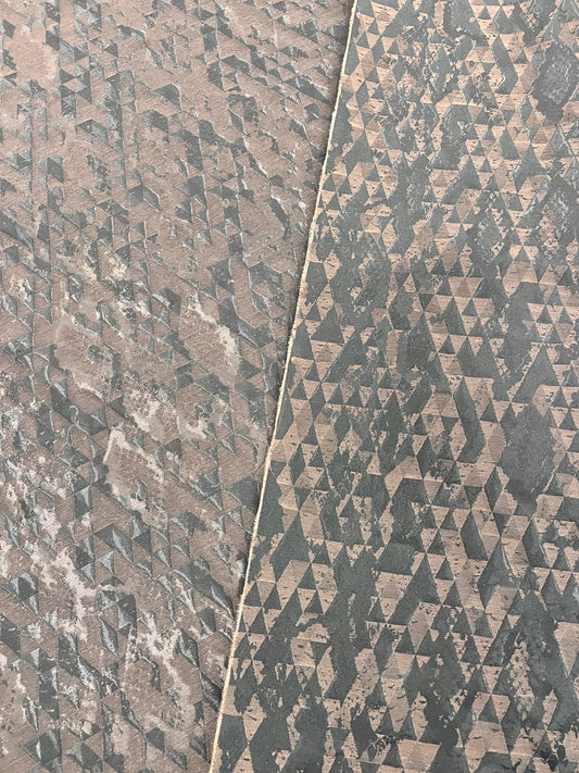 OLAF 011 brown&black metallic raddiant jacquard double face