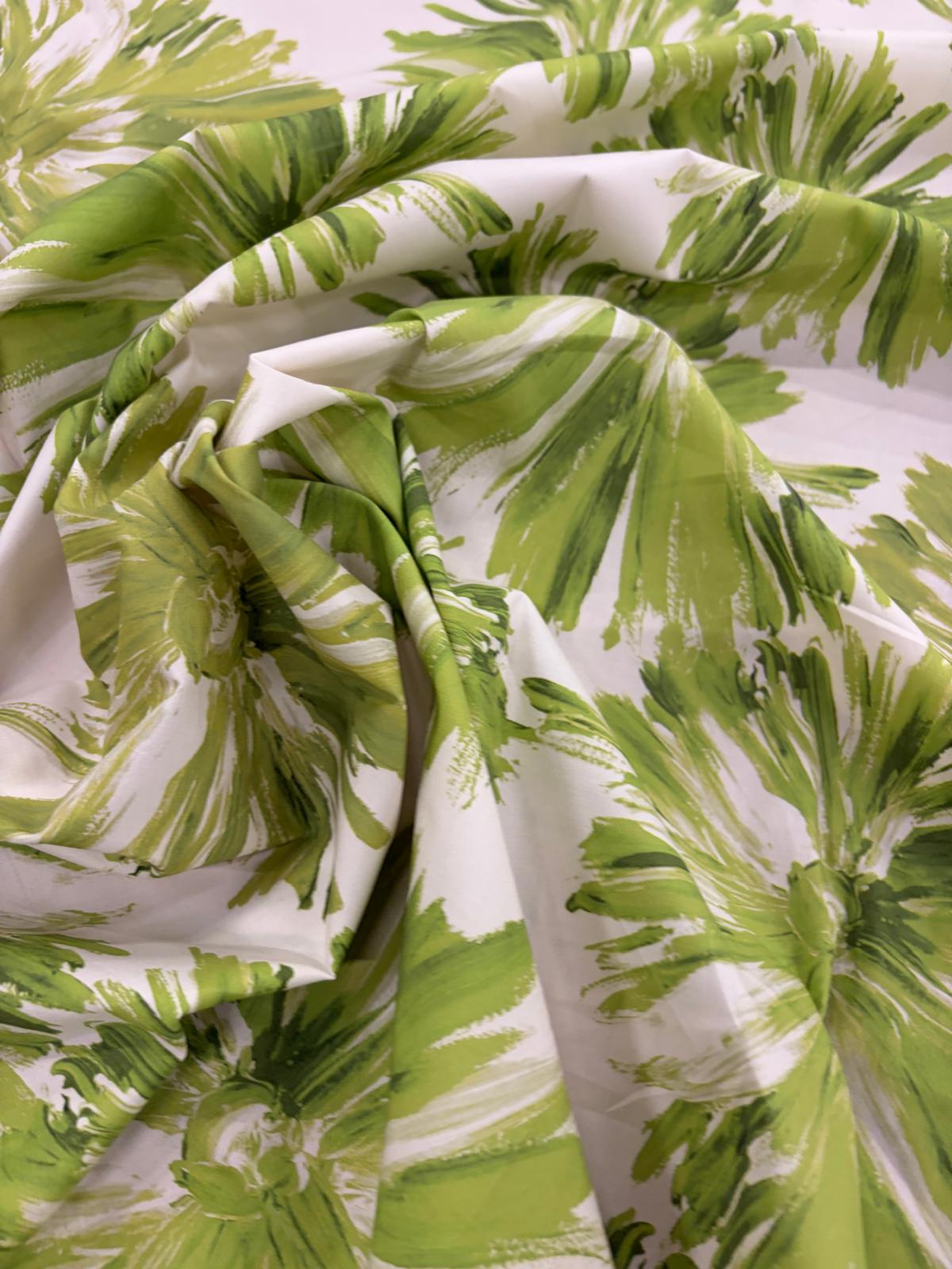 DRACO 018 botanical printed cotton poplin