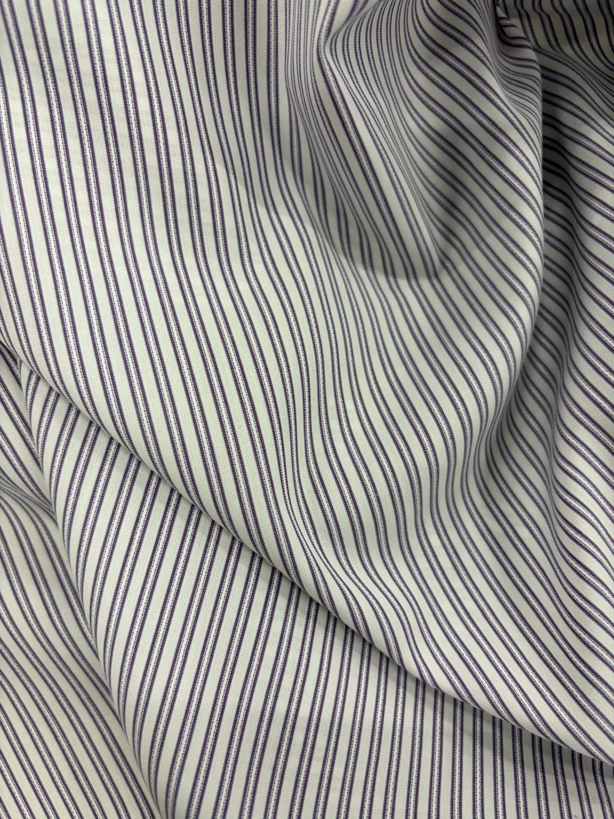 DRACO 032 double pinstripe cotton shirting fabric