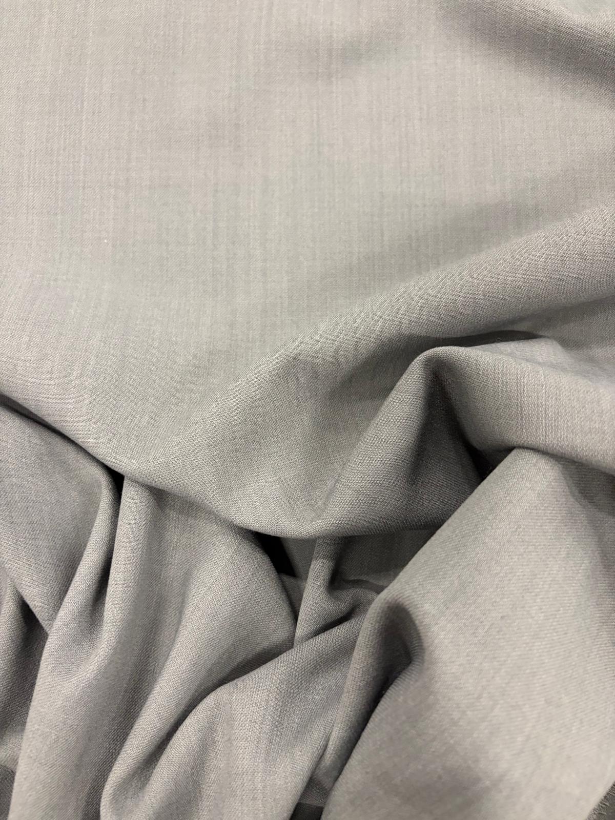 DRACO 008 wool blended grey bi-stretch suiting fabric
