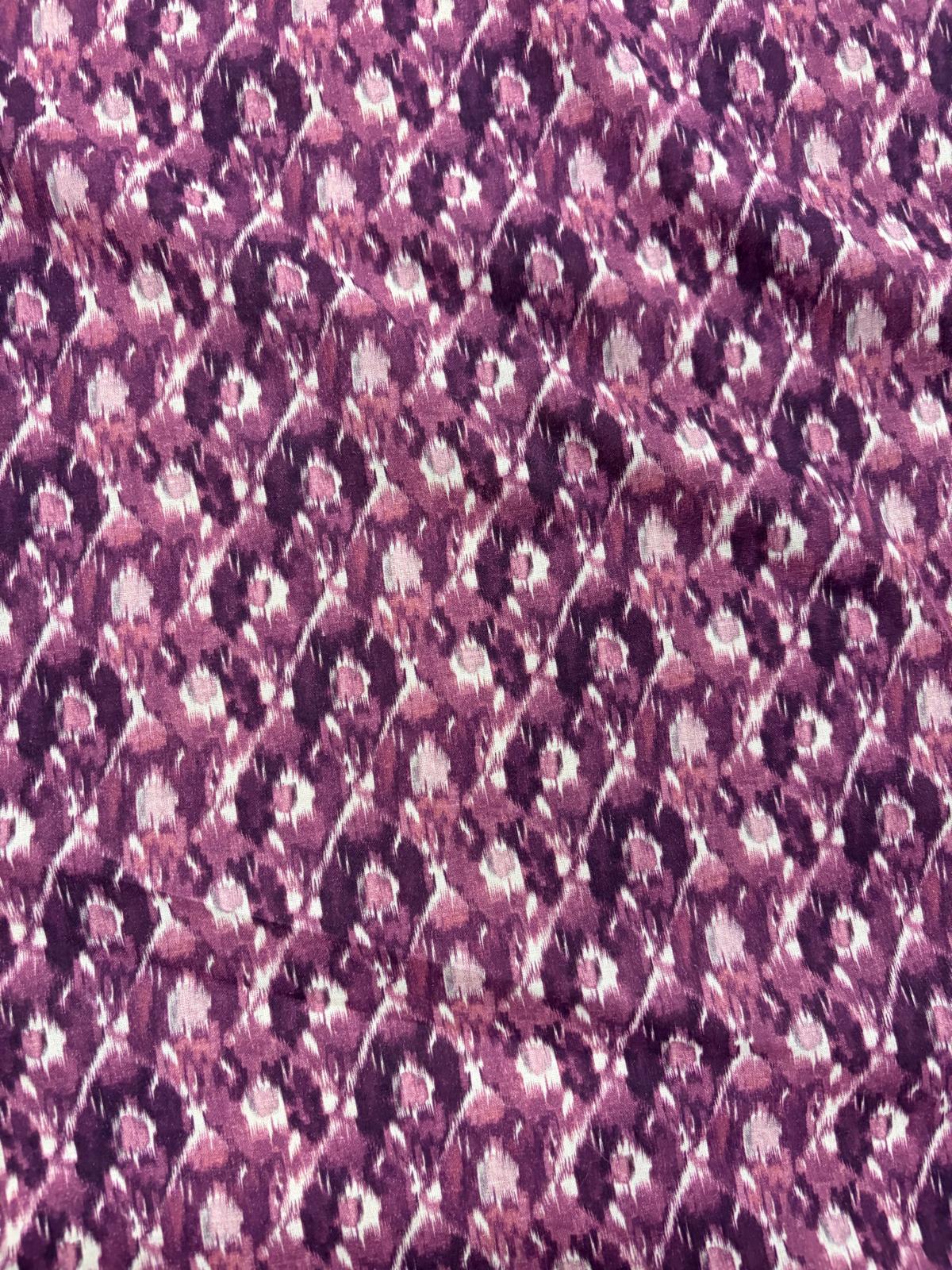DRACO 037 Ikat style abstract printed cotton voile