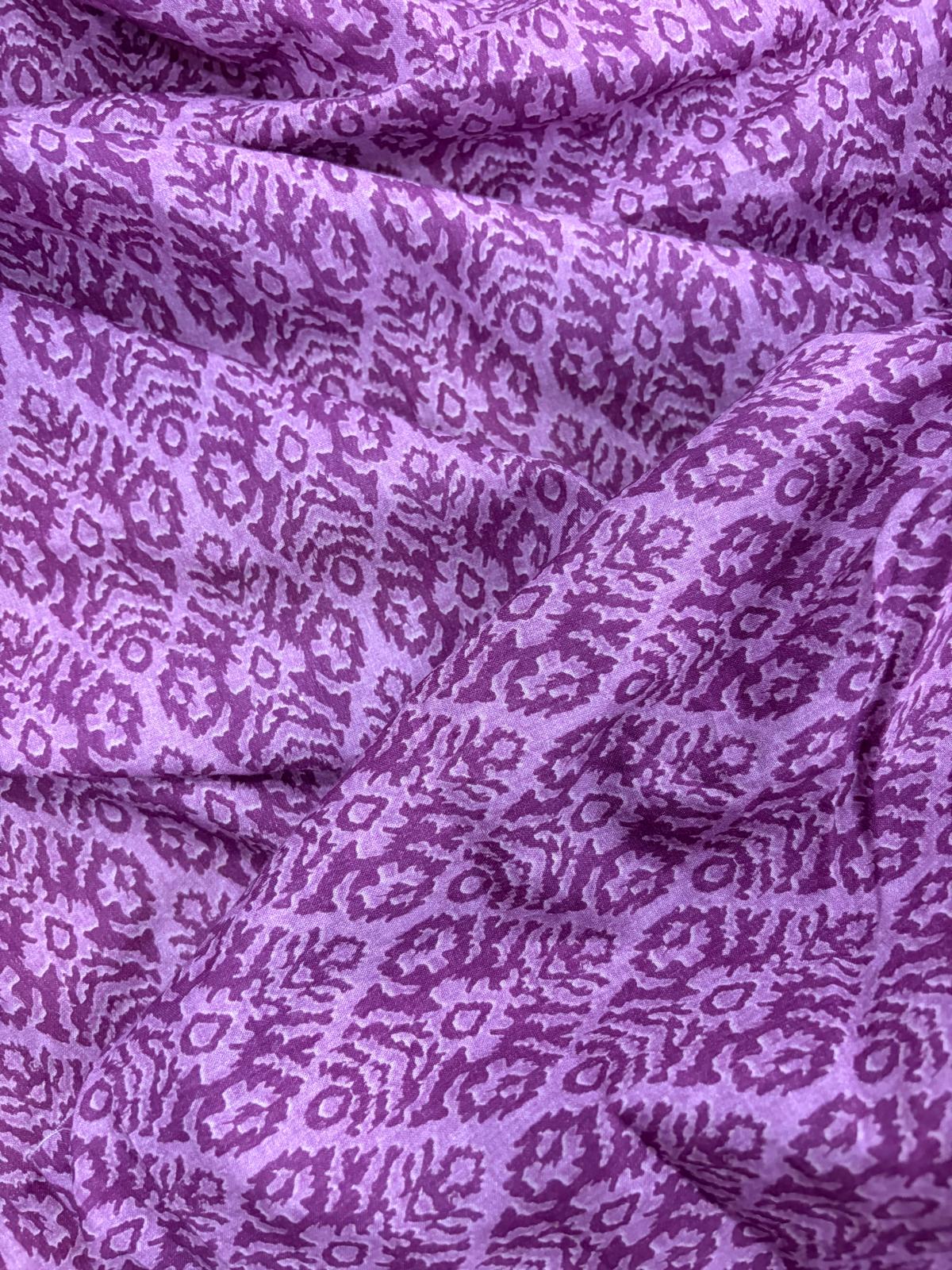 DRACO 038 Lilac Ikat print cotton voile