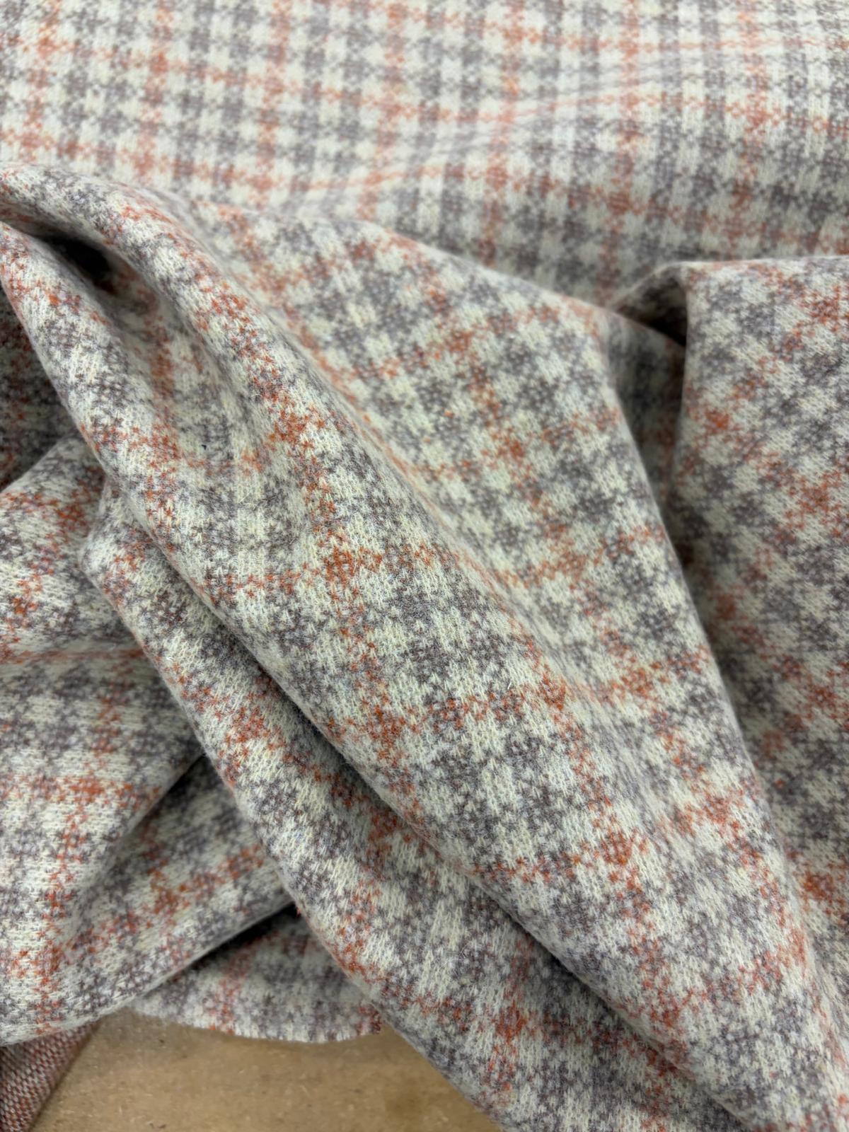 DRACO 045 autumn orange & grey cosy jacquard sweater knit