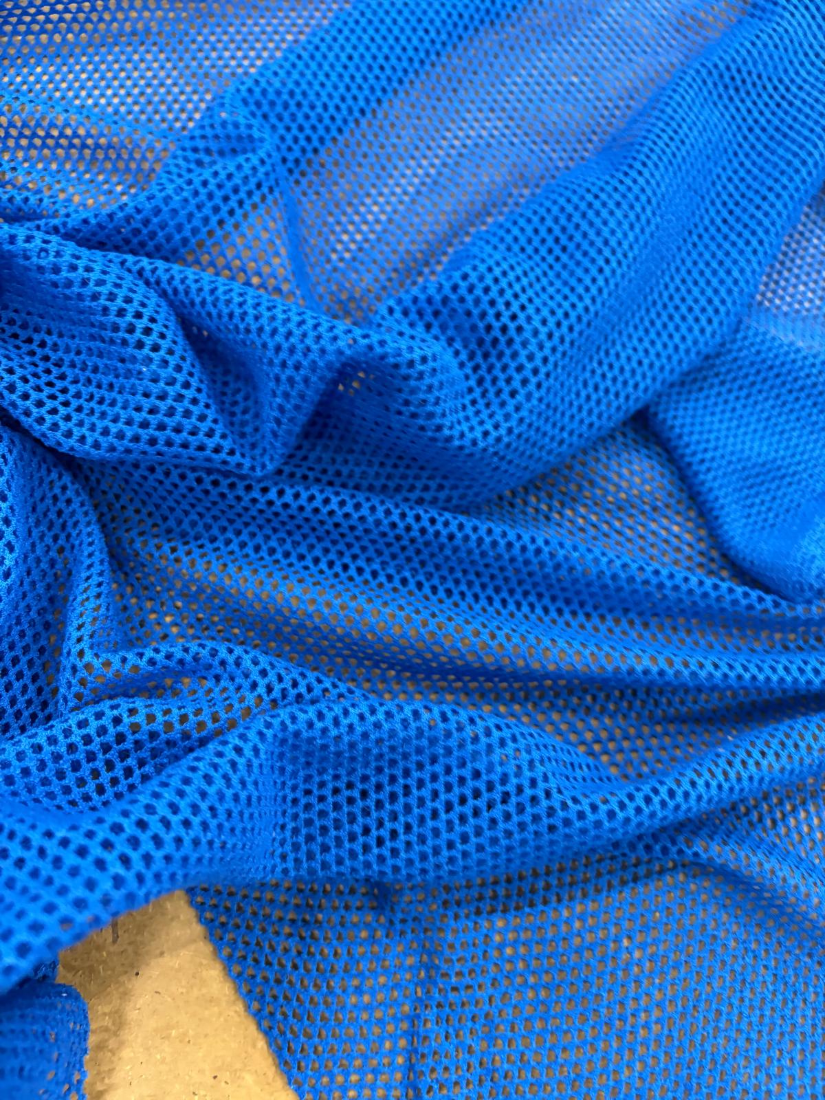DRACO 052 open-knit cotton net blue