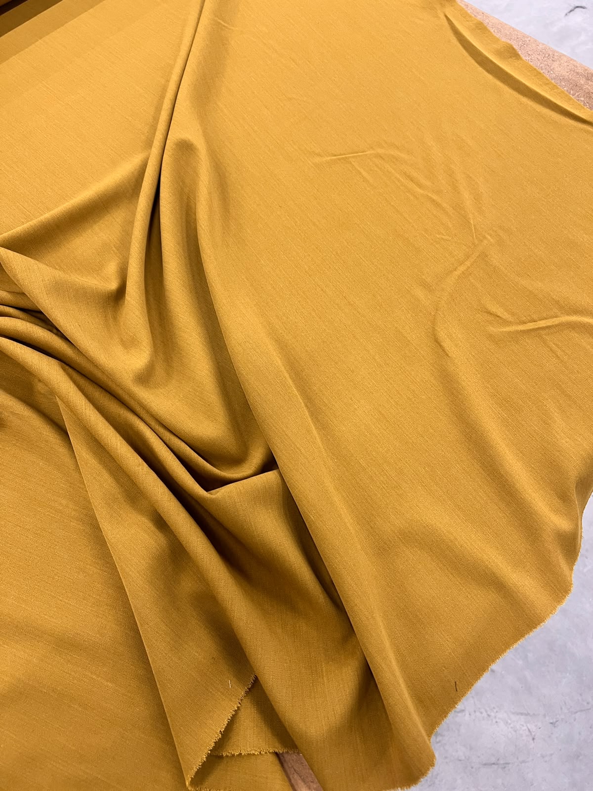 URI 010 mustard wool blended drape