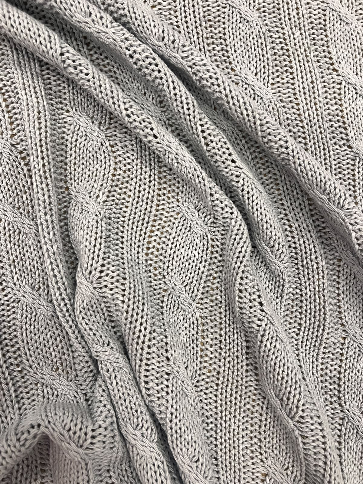 DARIA 040 Ivory knitted cable 100% wool