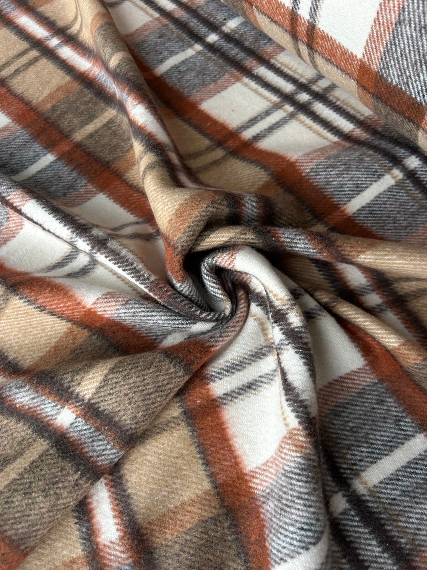 LISA 079 Brown/camel/ecrucheckered heavy cotton