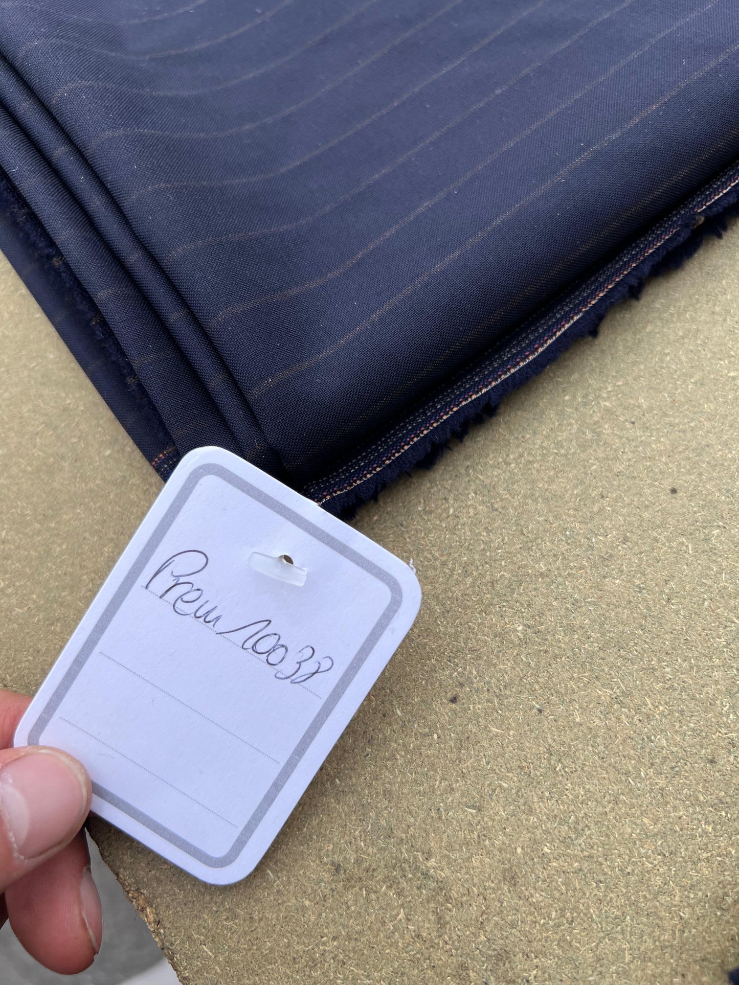PREM10038 suiting pinstripe navy and camel Loro Piana