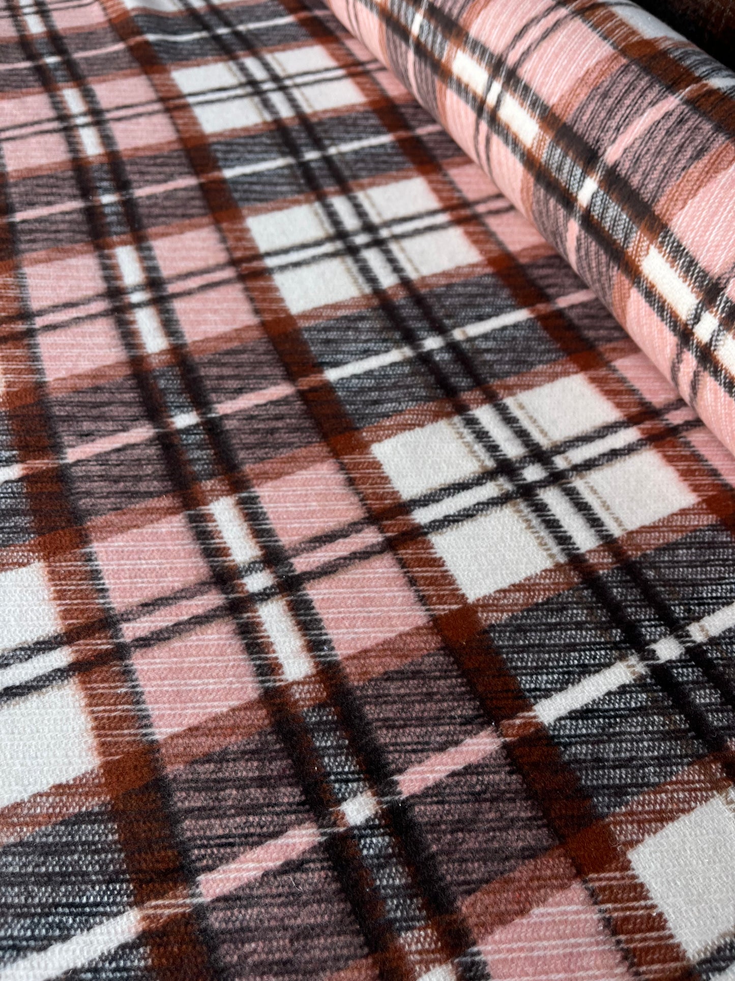 LISA 054 orange/pink/ecru checkered heavy cotton