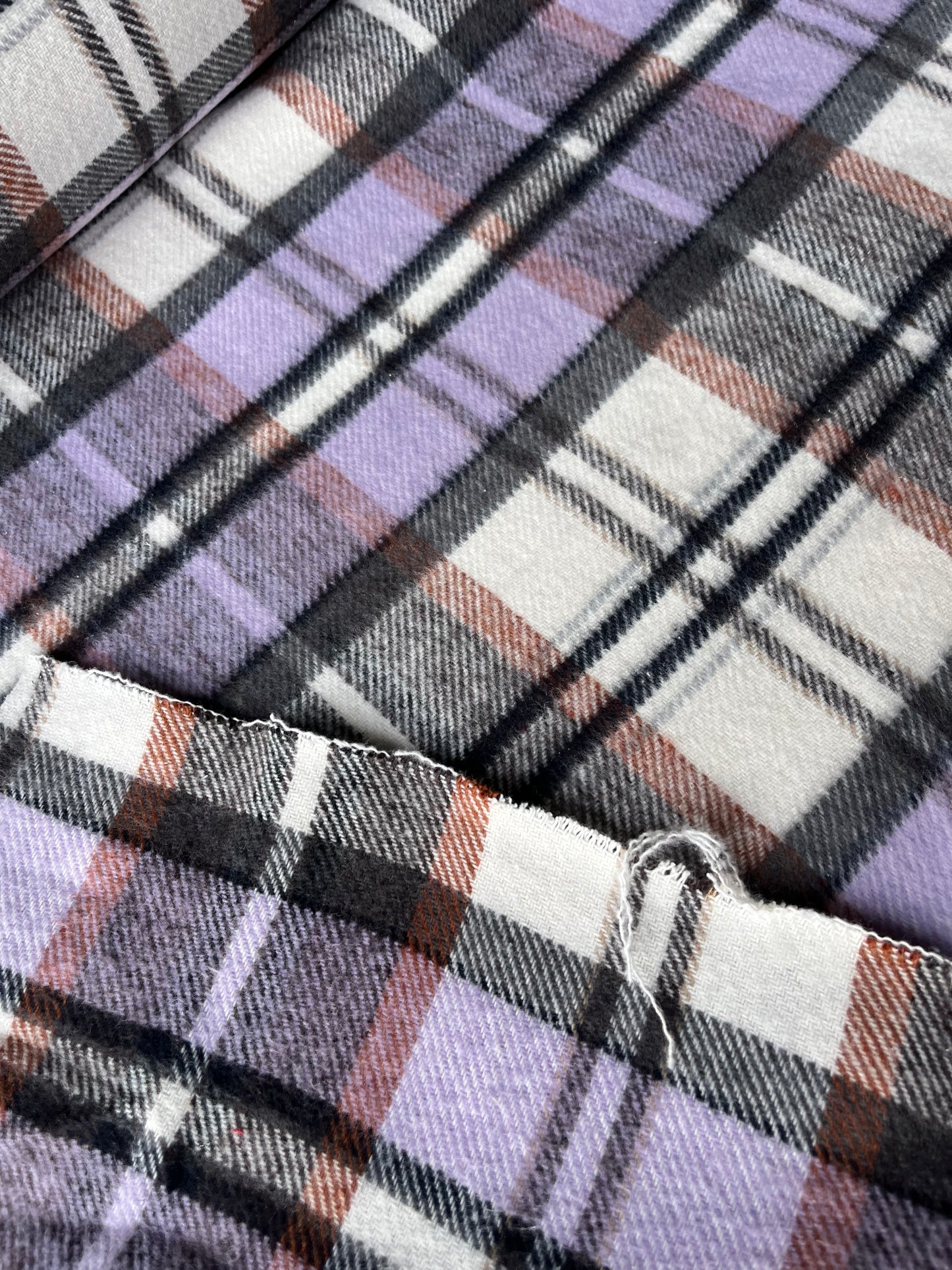 LISA 007 purple  checkered heavy cotton