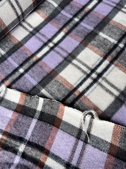 LISA 007 purple  checkered heavy cotton
