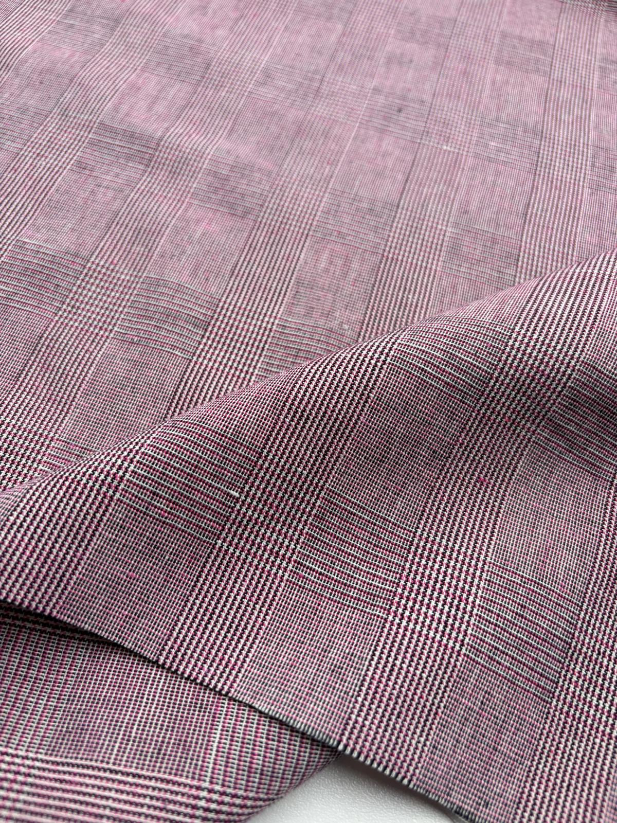 DANTE 042  cotton/linnen Prince of Wales pink