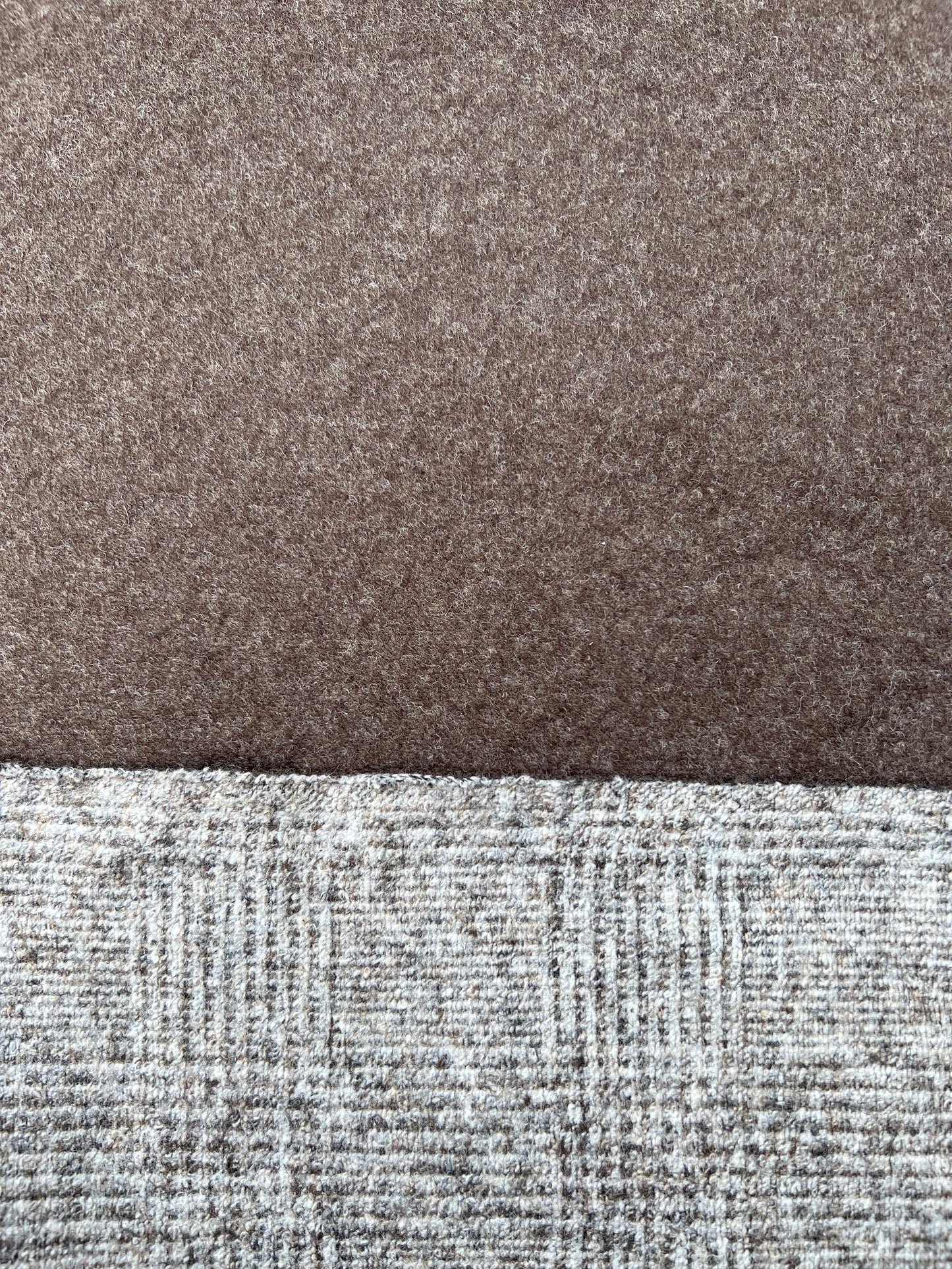 Gustave 009 wool check double face beige/brown