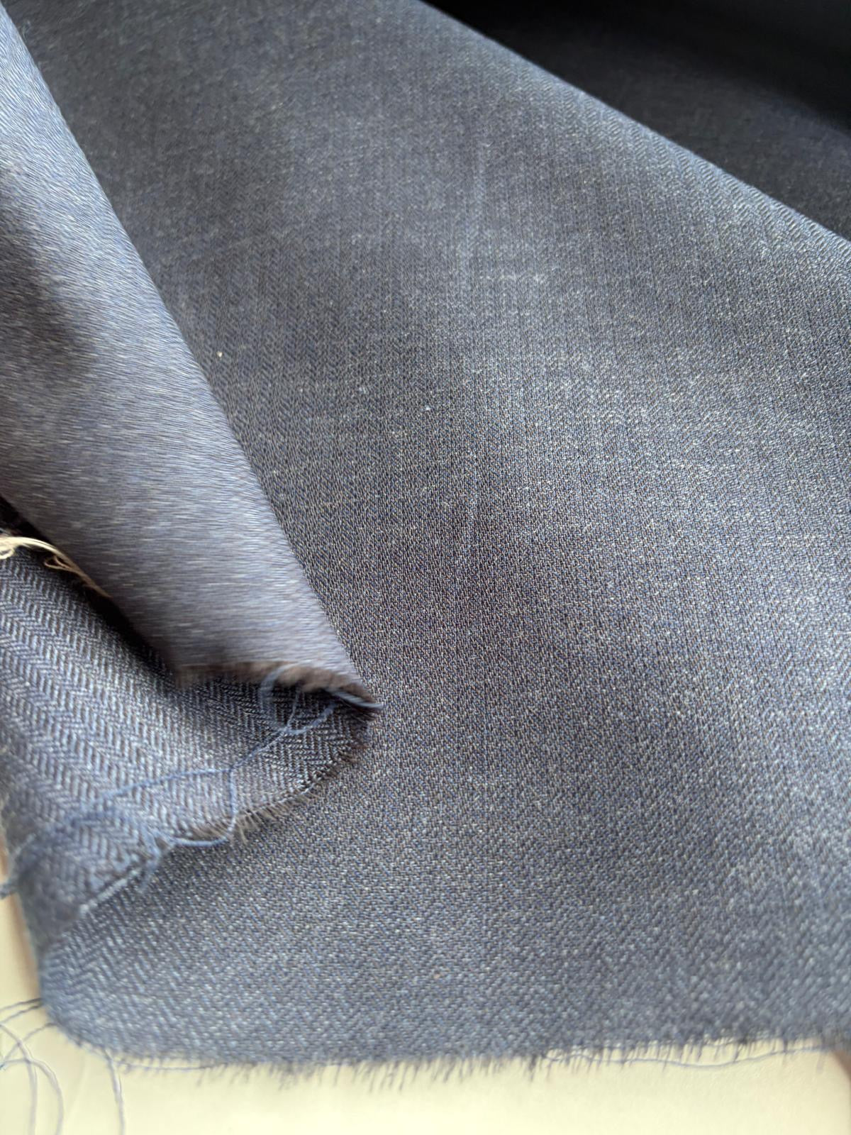 DANTE 035 cotton/linnen dark navy denim look