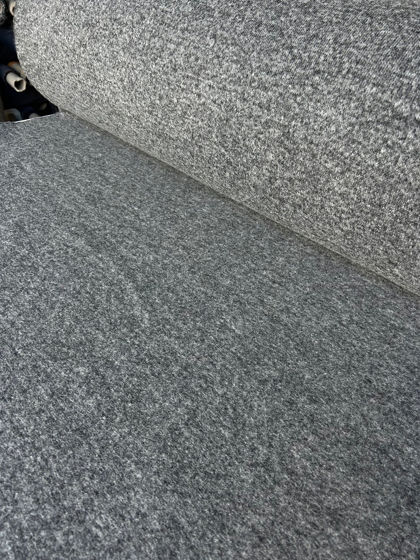 LISA 067 dark grey heavy boiled wool