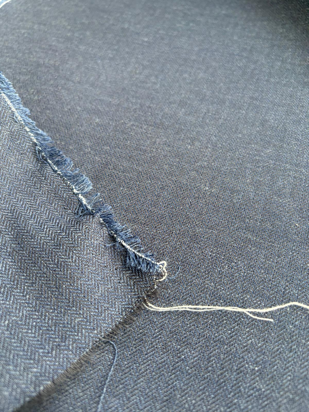 DANTE 035 cotton/linnen dark navy denim look