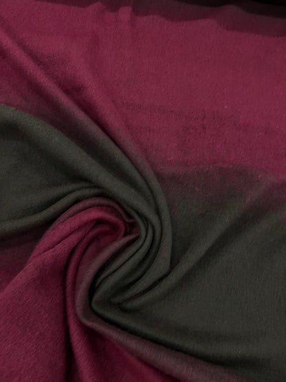 Enrique 017 boiled wool brushed degrade colors plum to brown