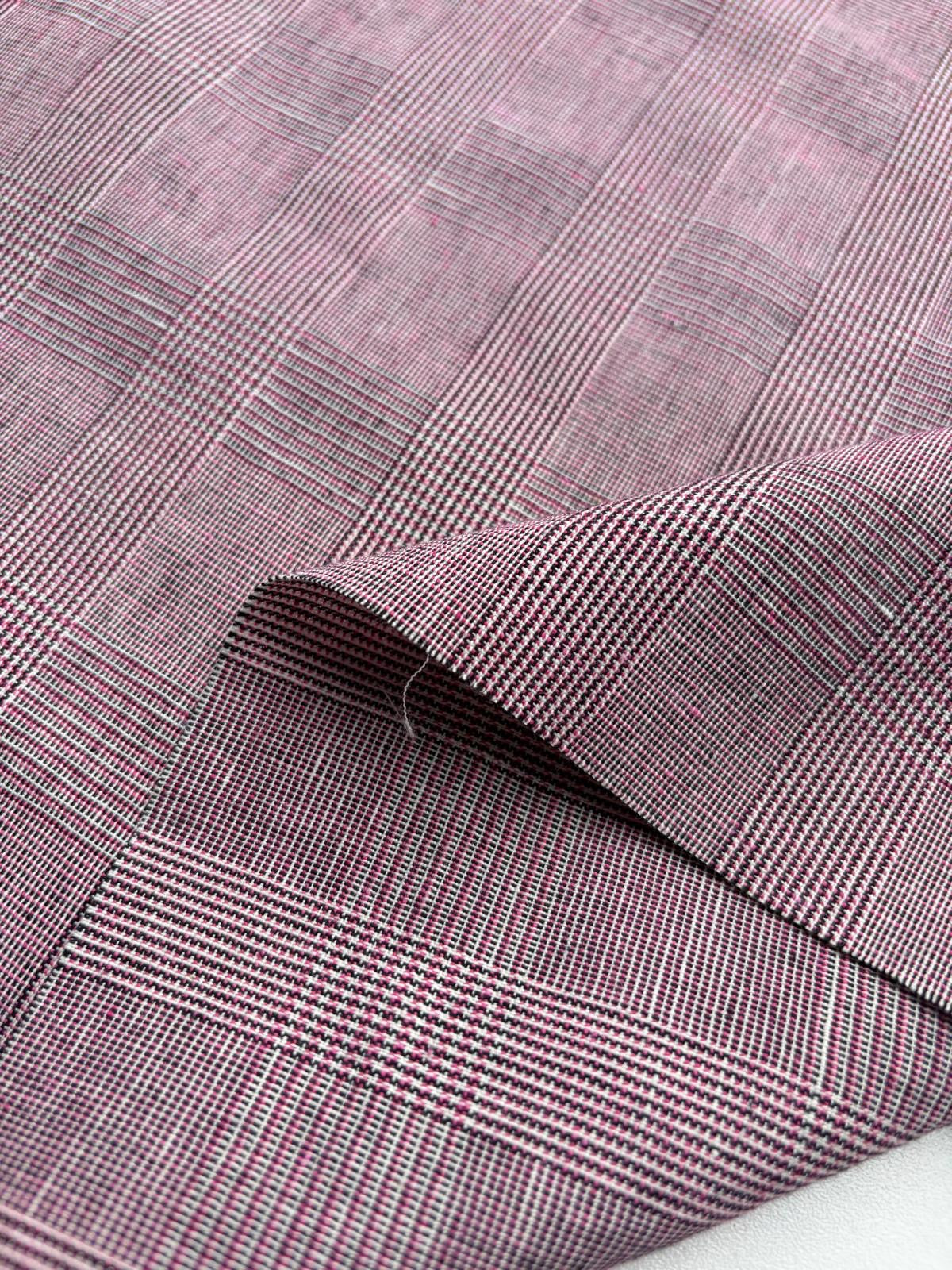 DANTE 042  cotton/linnen Prince of Wales pink