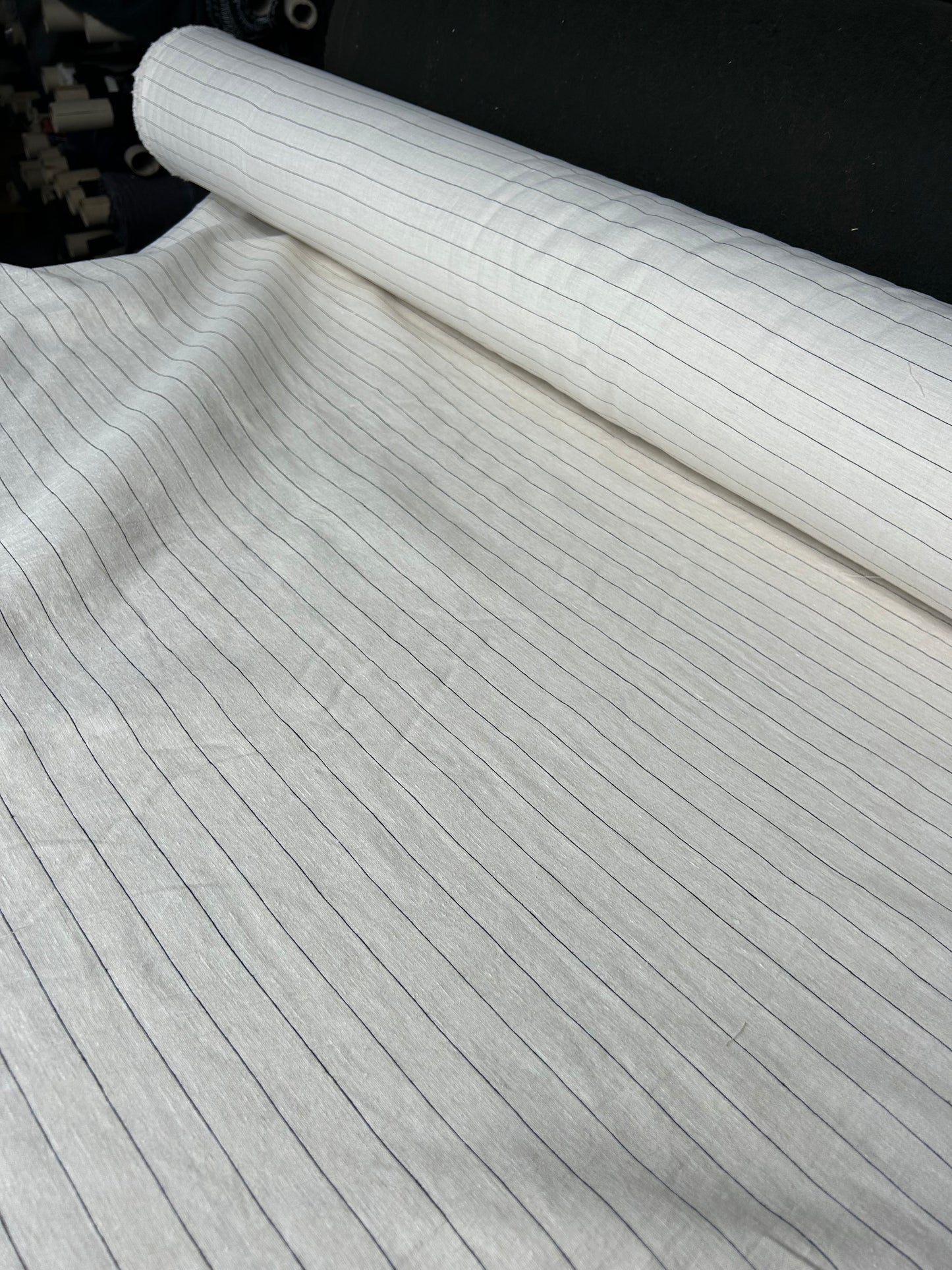 LISA 087 ecru striped cotton