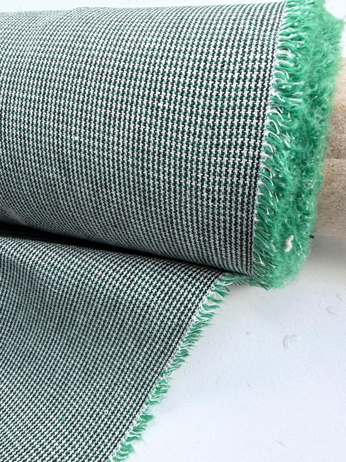PC DANTE 036 cotton/linnen houndstooth green