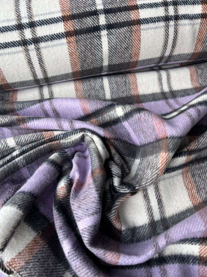 LISA 007 purple  checkered heavy cotton