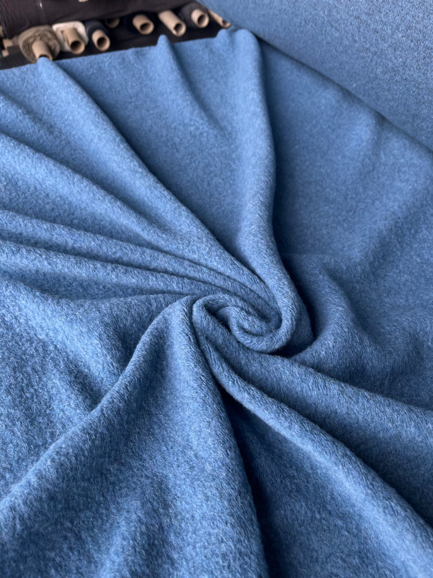 LISA 057 heavy boiled wool blue