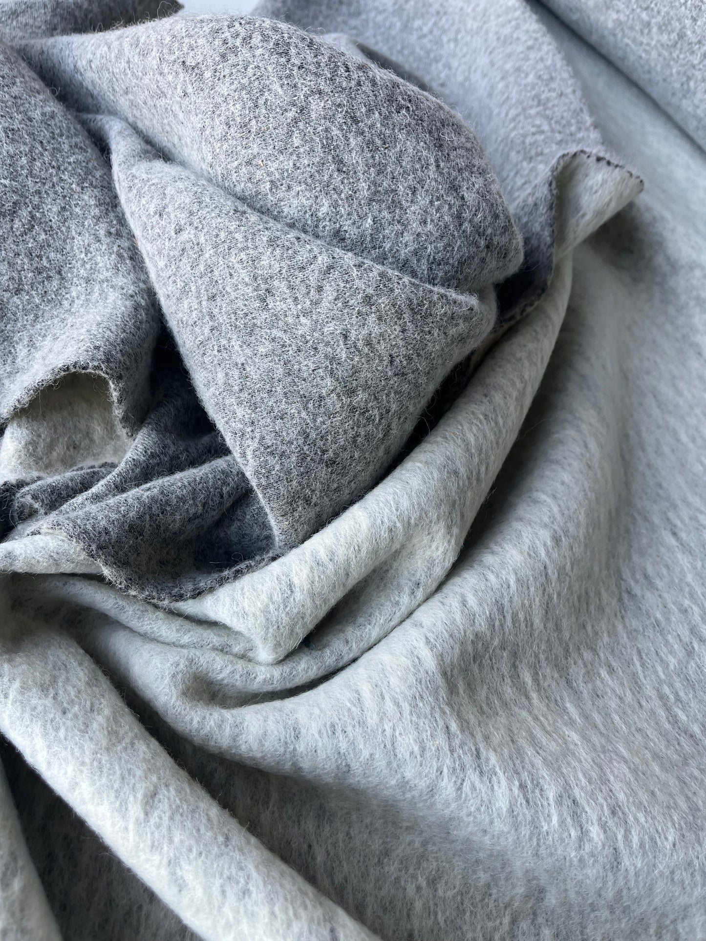 LISA 027 Grey/light grey  heavy boiled wool