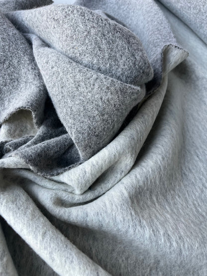 LISA 027 Grey/light grey  heavy boiled wool