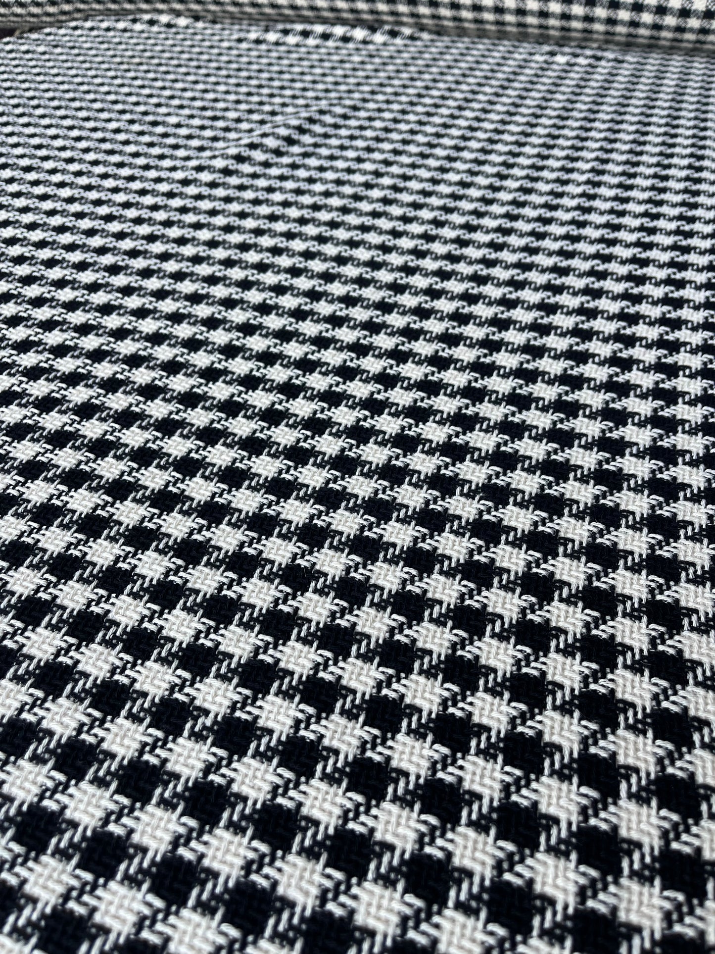 LISA 028 black/white checkered heavy cotton tweed Ch*nel style