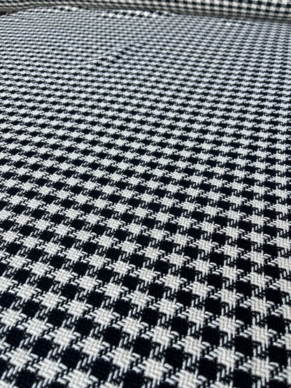 LISA 028 black/white checkered heavy cotton tweed Ch*nel style