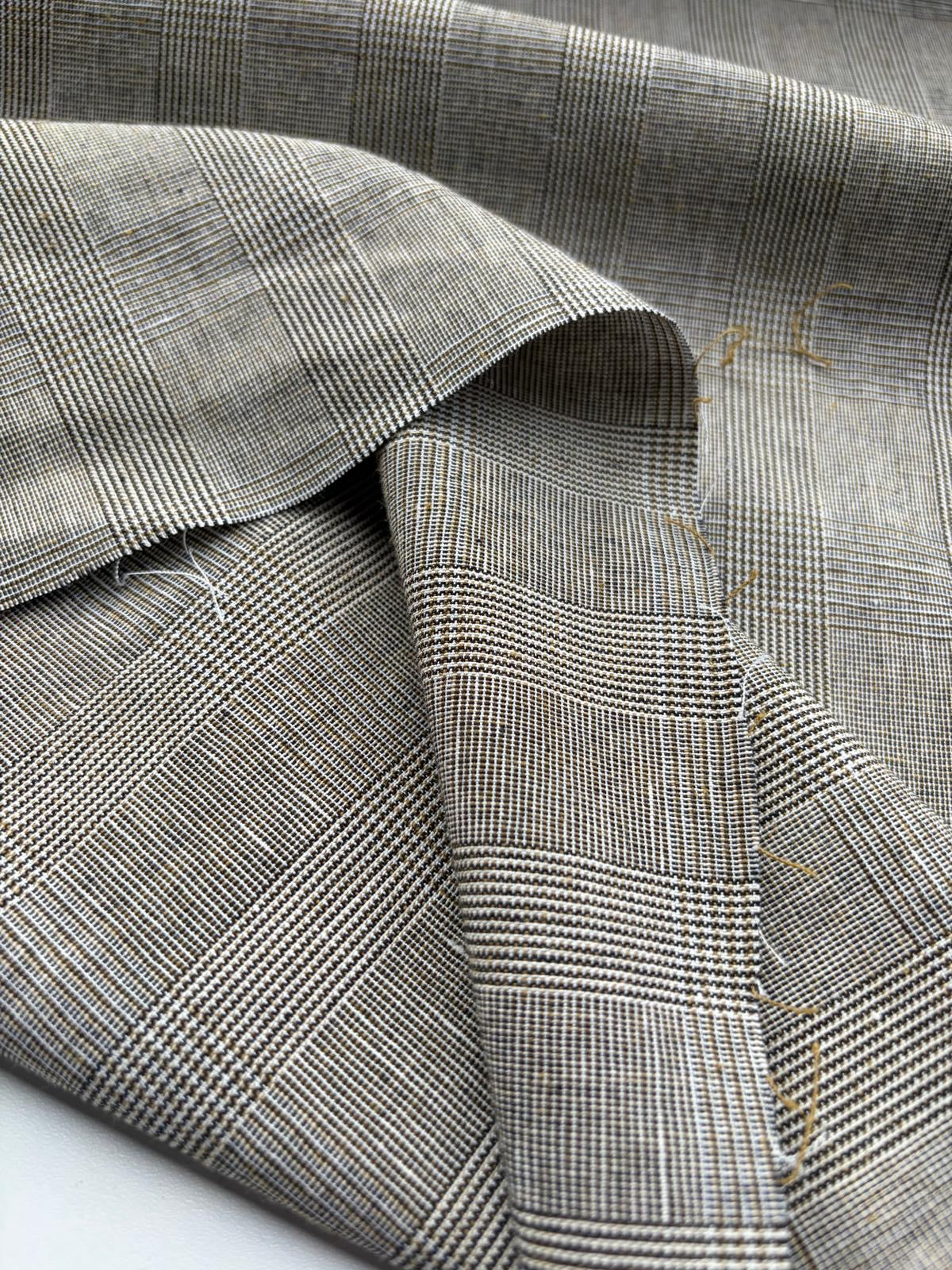 DANTE 041  cotton/linnen Prince of Wales olive