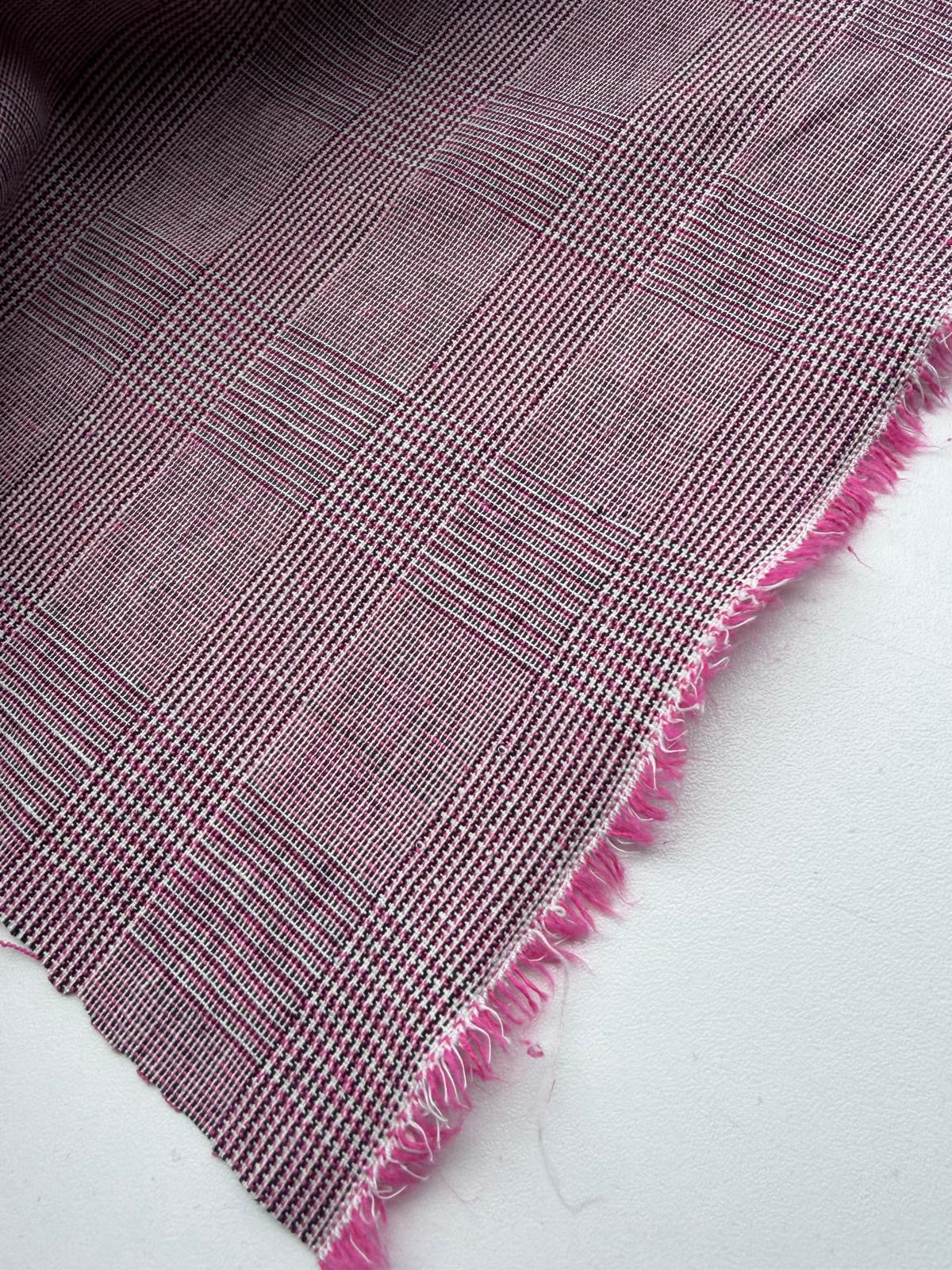 DANTE 042  cotton/linnen Prince of Wales pink