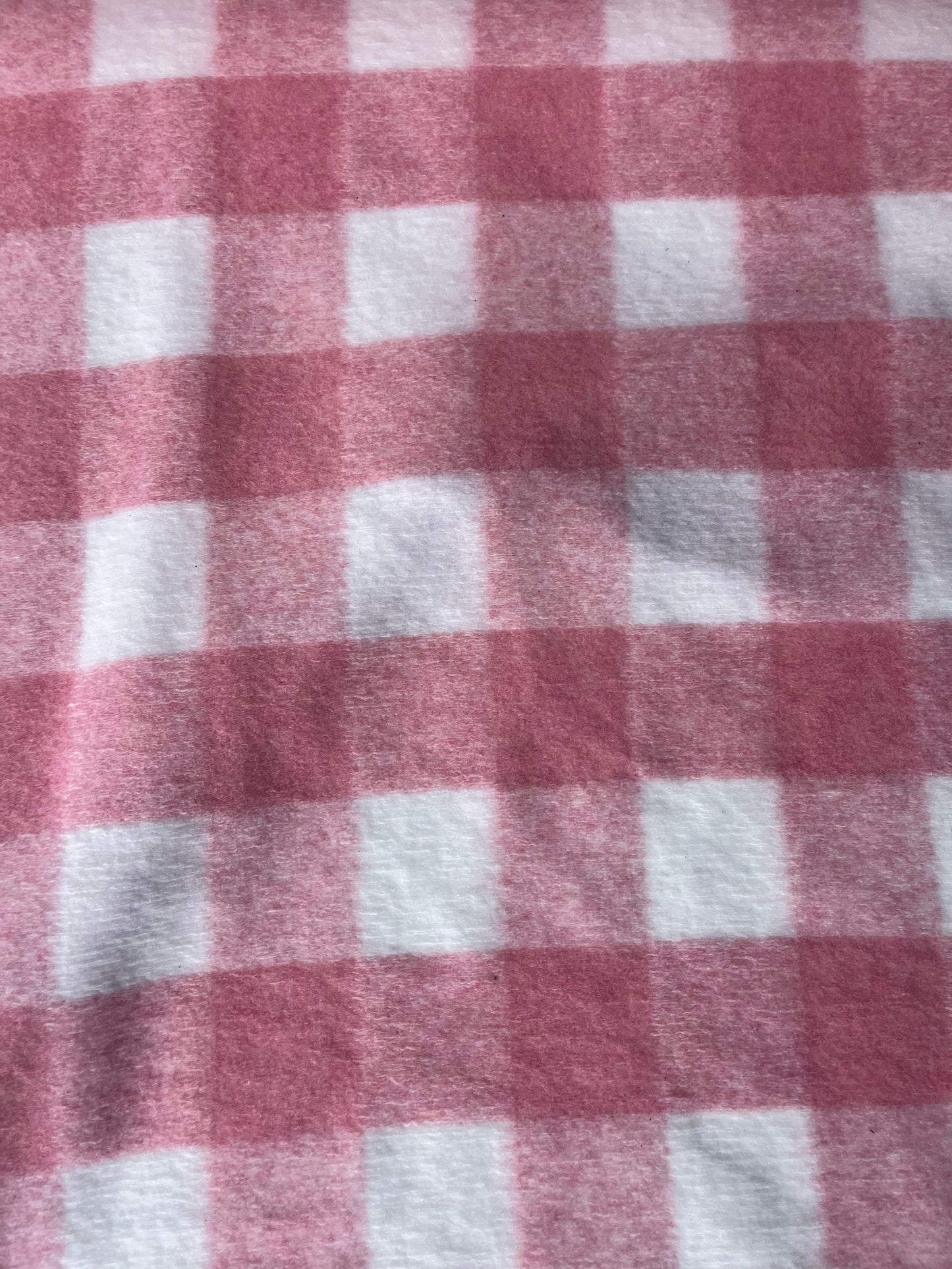 LISA 002 baby pink/Hite checkered heavy boiled wool