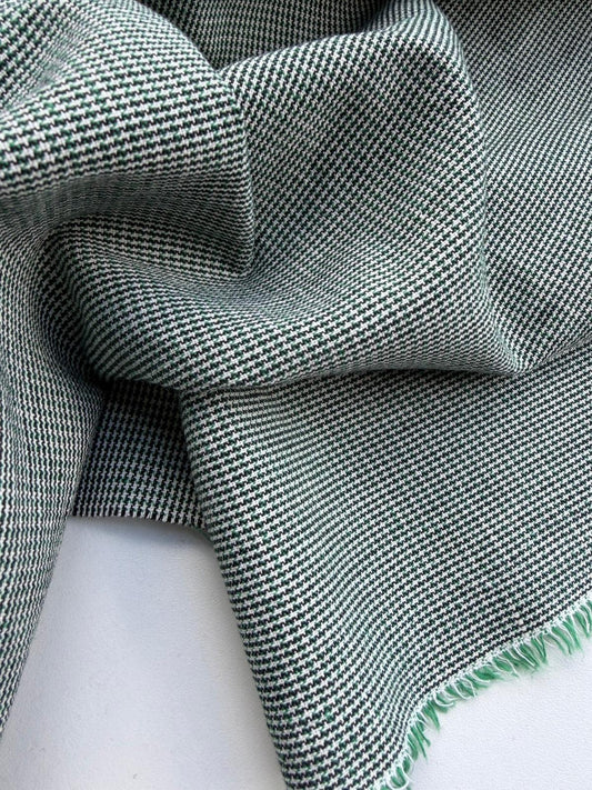 DANTE 036 cotton/linnen houndstooth green