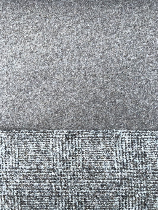 Gustave 011 wool check double face beige/grey