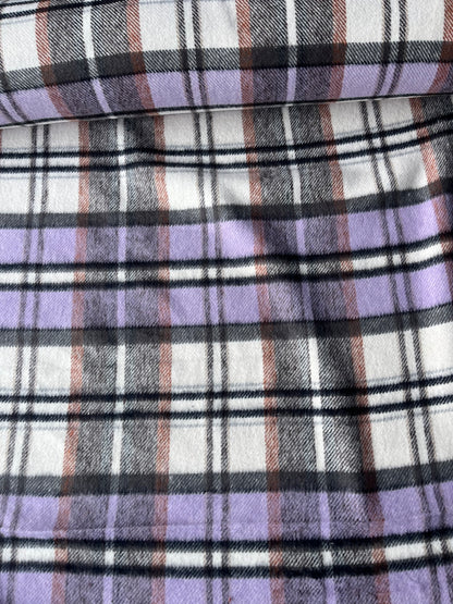 LISA 007 purple  checkered heavy cotton