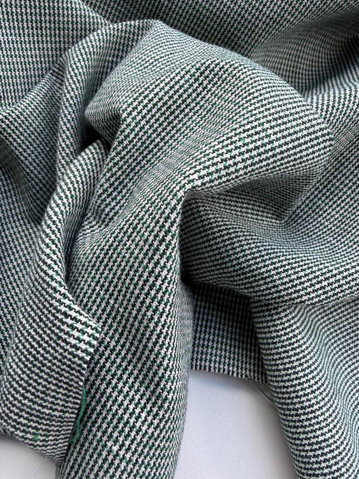 PC DANTE 036 cotton/linnen houndstooth green