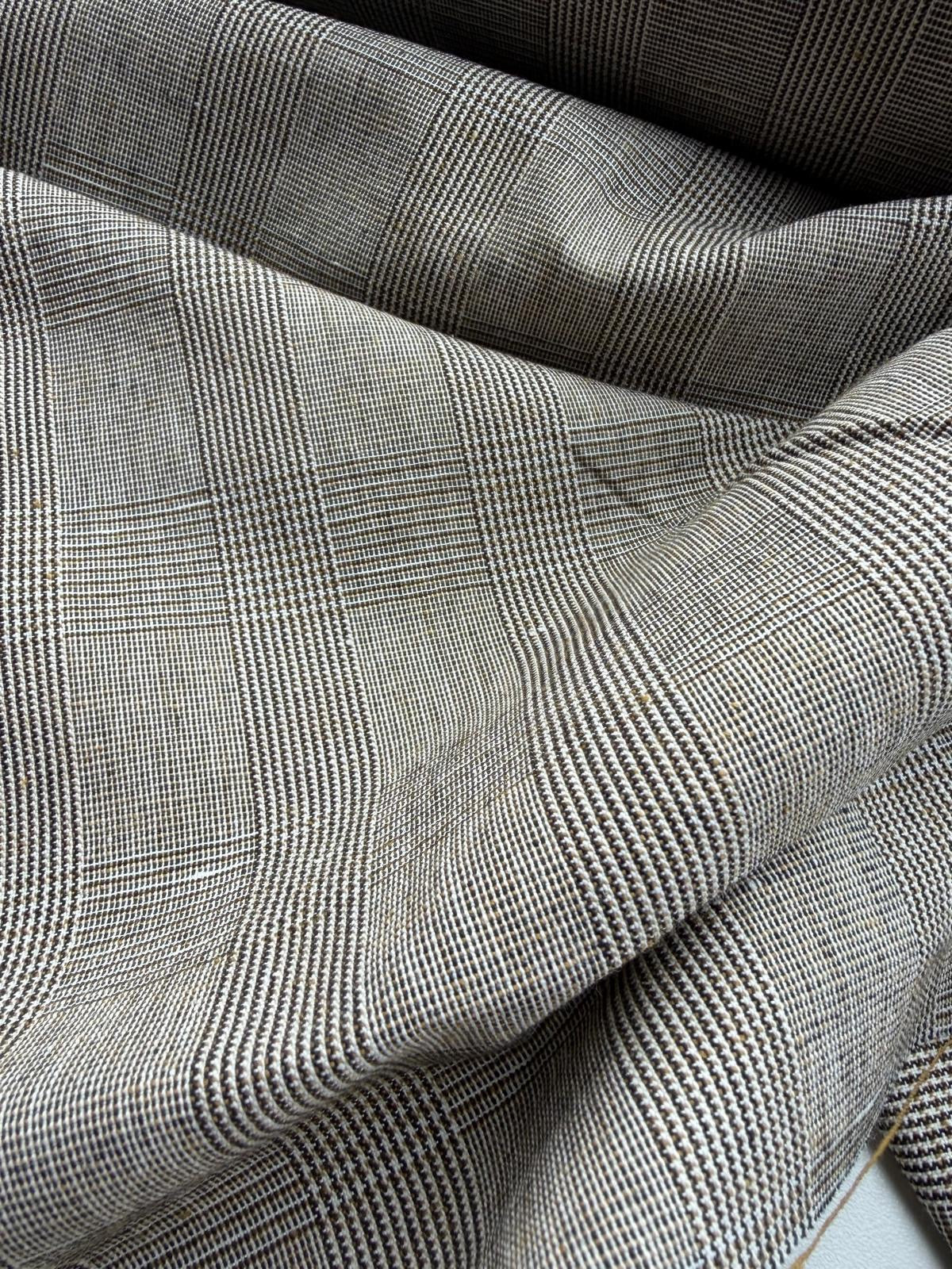 DANTE 041  cotton/linnen Prince of Wales olive